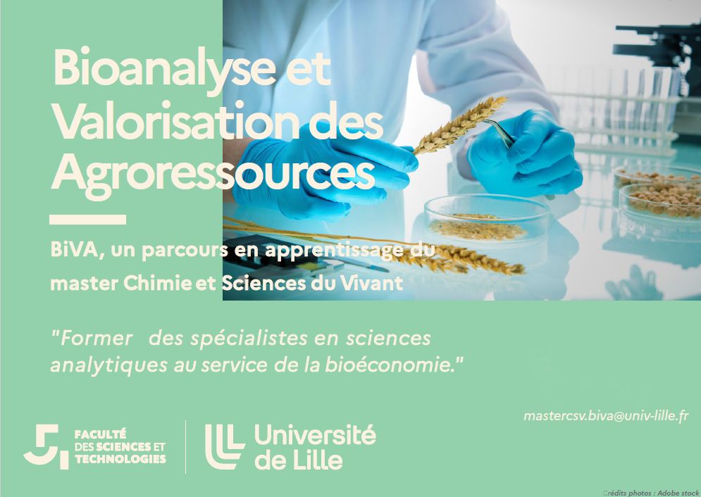 « Bioanalyse pour la valorisation des agroressources », la nouvelle formation en apprentissage de l’Université de Lille